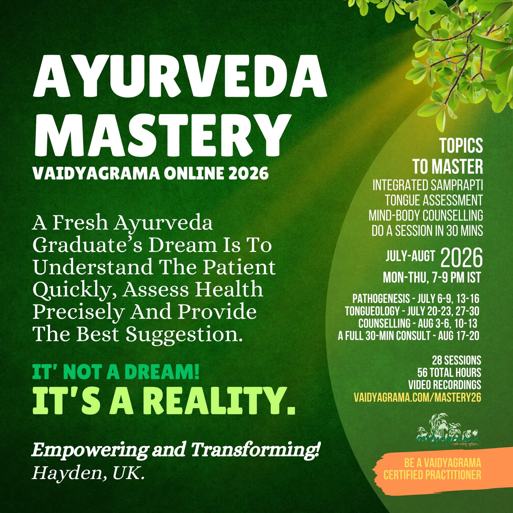 Ayurveda Mastery 2026